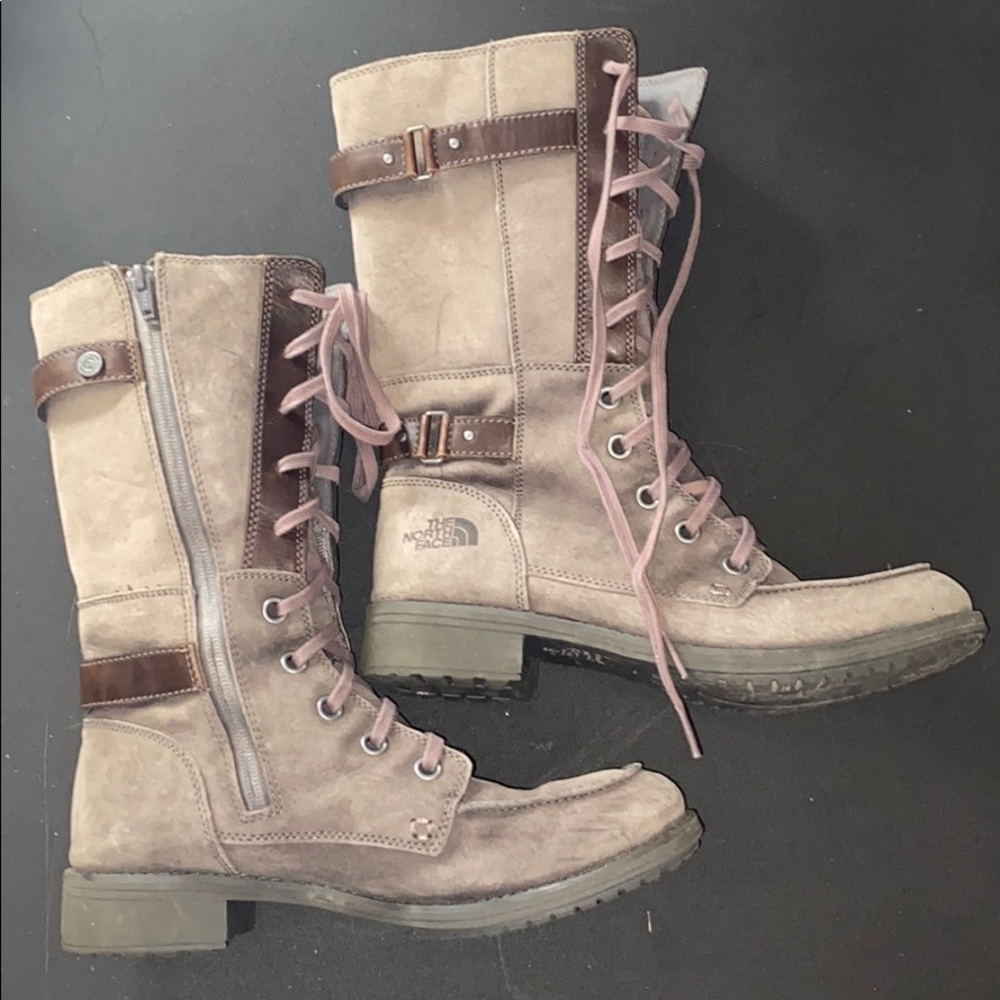 The North Face Grey Suede Bridgeton Lace Boots